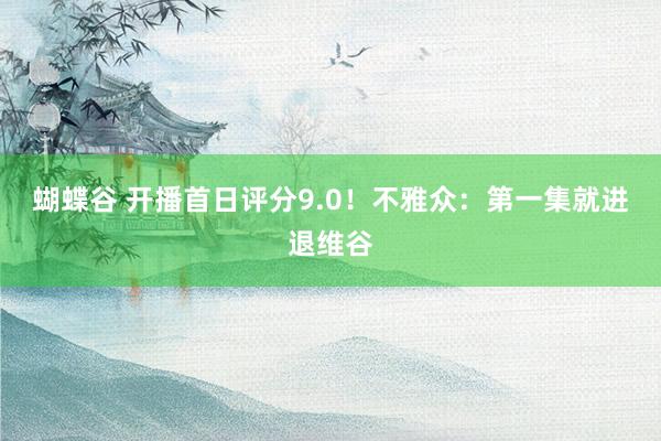蝴蝶谷 开播首日评分9.0！不雅众：第一集就进退维谷