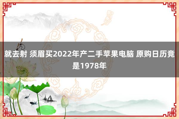 就去射 须眉买2022年产二手苹果电脑 原购日历竟是1978年